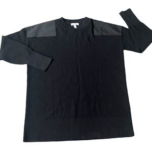 Men’s COS Military Style Black Wool Crewneck Sweater